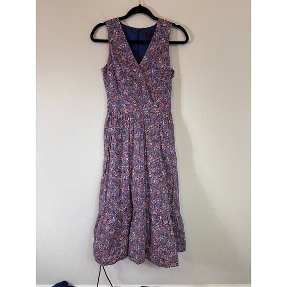 J.Crew Liberty Fabric Kayoko Floral Midi Dress size 0 - Picture 3 of 6